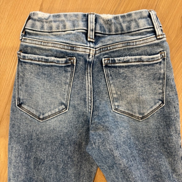 Flying Monkey Jeans Womens 22 Blue Distressed High Rise Flare - Picture 5 of 10